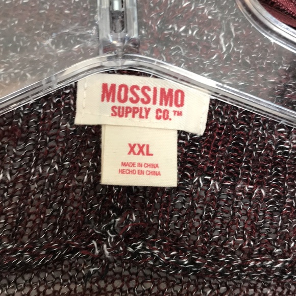 MOSSIMO SUPPLY CO. SOFT LIGHT SWEATER HOODIE SZ XXL MARBLED MAROON EXCELLENT CON - Picture 5 of 7